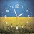 Часы настенные оригинальные с флагом Украины