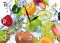 Настінний годинник "Tropical freshness" на склі