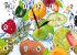 Настінний годинник "Tropical freshness" на склі