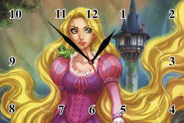 Настінний годинник для дівчинки на склі